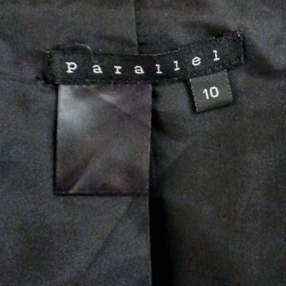 Parallel Jacket Blazer Black Angled Zipper Closur… - image 3